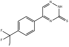 5-[4-(trifluoromethyl)phenyl]-1,2,4-triazine-3-thiol Struktur