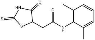 N-(2,6-dimethylphenyl)-2-(2-mercapto-4-oxo-4,5-dihydro-1,3-thiazol-5-yl)acetamide Struktur