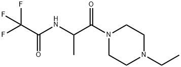 N-[2-(4-ethylpiperazin-1-yl)-1-methyl-2-oxoethyl]-2,2,2-trifluoroacetamide Struktur