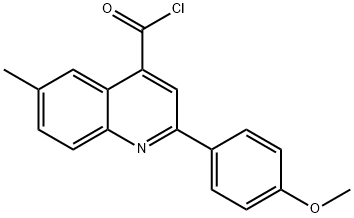 2-(4-methoxyphenyl)-6-methylquinoline-4-carbonyl chloride Struktur