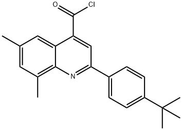 2-(4-tert-butylphenyl)-6,8-dimethylquinoline-4-carbonyl chloride Struktur