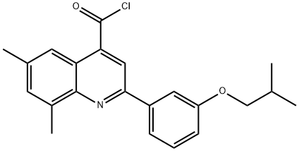 2-(3-isobutoxyphenyl)-6,8-dimethylquinoline-4-carbonyl chloride Struktur