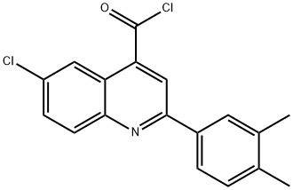 6-chloro-2-(3,4-dimethylphenyl)quinoline-4-carbonyl chloride Struktur