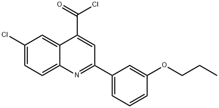 6-chloro-2-(3-propoxyphenyl)quinoline-4-carbonyl chloride Struktur