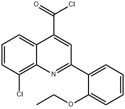 8-chloro-2-(2-ethoxyphenyl)quinoline-4-carbonyl chloride Struktur