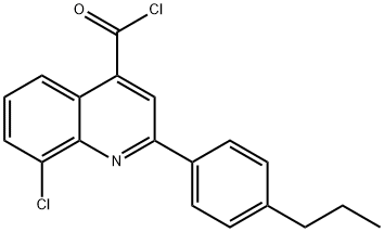 8-chloro-2-(4-propylphenyl)quinoline-4-carbonyl chloride Struktur