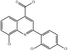 8-chloro-2-(2,4-dichlorophenyl)quinoline-4-carbonyl chloride Struktur