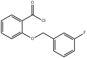 2-[(3-fluorobenzyl)oxy]benzoyl chloride Struktur