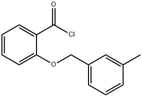 2-[(3-methylbenzyl)oxy]benzoyl chloride Struktur