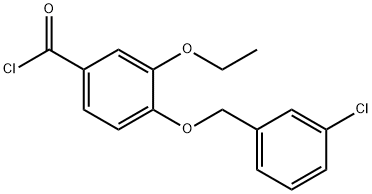 4-[(3-chlorobenzyl)oxy]-3-ethoxybenzoyl chloride Struktur