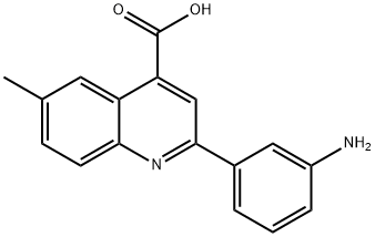 2-(3-aminophenyl)-6-methylquinoline-4-carboxylic acid Struktur