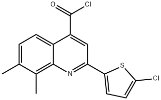 2-(5-chloro-2-thienyl)-7,8-dimethylquinoline-4-carbonyl chloride Struktur