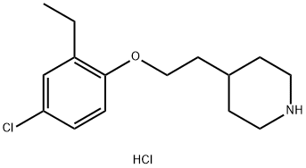 4-[2-(4-Chloro-2-ethylphenoxy)ethyl]piperidinehydrochloride Struktur