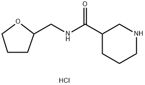 N-(Tetrahydro-2-furanylmethyl)-3-piperidinecarboxamide hydrochloride Struktur