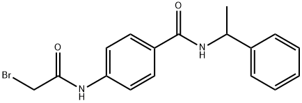 4-[(2-Bromoacetyl)amino]-N-(1-phenylethyl)-benzamide Struktur