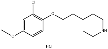 4-[2-(2-Chloro-4-methoxyphenoxy)ethyl]piperidinehydrochloride Struktur