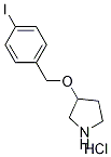 3-[(4-Iodobenzyl)oxy]pyrrolidine hydrochloride Struktur