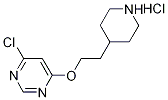 6-Chloro-4-pyrimidinyl 2-(4-piperidinyl)ethylether hydrochloride Struktur