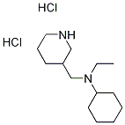 N-Ethyl-N-(3-piperidinylmethyl)cyclohexanaminedihydrochloride Struktur