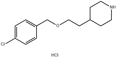 4-{2-[(4-Chlorobenzyl)oxy]ethyl}piperidinehydrochloride Struktur