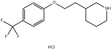 3-{2-[4-(Trifluoromethyl)phenoxy]ethyl}piperidinehydrochloride Struktur