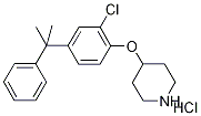 4-[2-Chloro-4-(1-methyl-1-phenylethyl)phenoxy]-piperidine hydrochloride Struktur