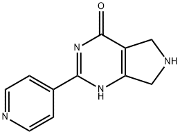 2-(4-Pyridinyl)-6,7-dihydro-5H-pyrrolo[3,4-d]-pyrimidin-4-ol Struktur