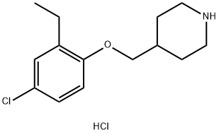 4-[(4-Chloro-2-ethylphenoxy)methyl]piperidinehydrochloride Struktur