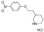 3-[2-(4-Nitrophenoxy)ethyl]piperidinehydrochloride Struktur