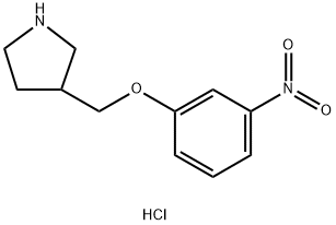 3-[(3-Nitrophenoxy)methyl]pyrrolidinehydrochloride Struktur