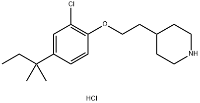 4-{2-[2-Chloro-4-(tert-pentyl)phenoxy]-ethyl}piperidine hydrochloride Struktur