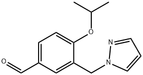 4-Isopropoxy-3-pyrazol-1-ylmethyl-benzaldehyde Struktur