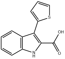 3-(2-Thienyl)-1H-indole-2-carboxylic acid Struktur