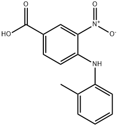 3-Nitro-4-(2-toluidino)benzoic acid Struktur