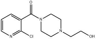 (2-Chloro-3-pyridinyl)[4-(2-hydroxyethyl)-1-piperazinyl]methanone Struktur