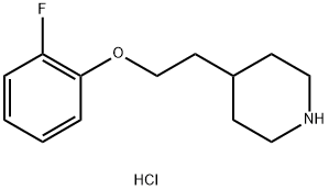 4-[2-(2-Fluorophenoxy)ethyl]piperidinehydrochloride Struktur