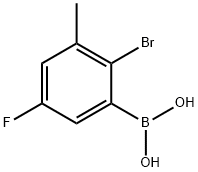 2-Bromo-3-methyl-5-fluorophenylboronic acid Struktur