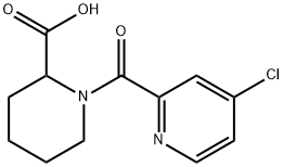 1-[(4-Chloro-2-pyridinyl)carbonyl]-2-piperidinecarboxylic acid Struktur