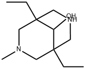 1,5-Diethyl-3-methyl-3,7-diaza-bicyclo[3.3.1]-nonan-9-ol Struktur