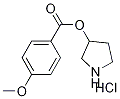 3-Pyrrolidinyl 4-methoxybenzoate hydrochloride Struktur