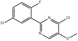 4-Chloro-2-(5-chloro-2-fluorophenyl)-5-methoxypyrimidine Struktur