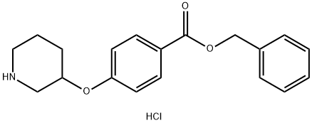 Benzyl 4-(3-piperidinyloxy)benzoate hydrochloride Struktur