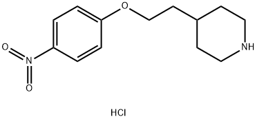 4-[2-(4-Nitrophenoxy)ethyl]piperidinehydrochloride Struktur