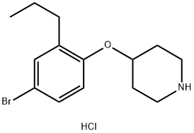 4-(4-Bromo-2-propylphenoxy)piperidinehydrochloride Struktur