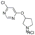 4-Chloro-6-(3-pyrrolidinyloxy)pyrimidinehydrochloride Struktur