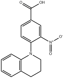 4-[3,4-Dihydro-1(2H)-quinolinyl]-3-nitrobenzoic acid Struktur