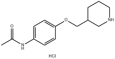 N-[4-(3-Piperidinylmethoxy)phenyl]acetamidehydrochloride Struktur