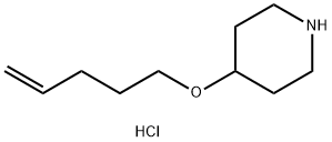 4-(4-Pentenyloxy)piperidine hydrochloride Struktur