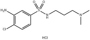 3-Amino-4-chloro-N-[3-(dimethylamino)propyl]-benzenesulfonamide hydrochloride Struktur