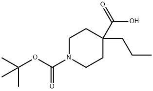 1,4-piperidinedicarboxylic acid, 4-propyl-, 1-(1,1-dimethy Struktur